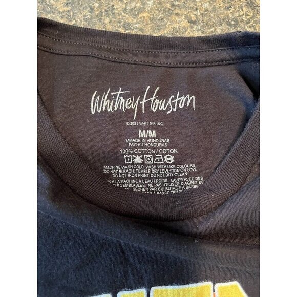 Whitney Houston T-Shirt Black "Whitney" Women's Size M Short Sleeve Round Neck - Picture 6 of 6
